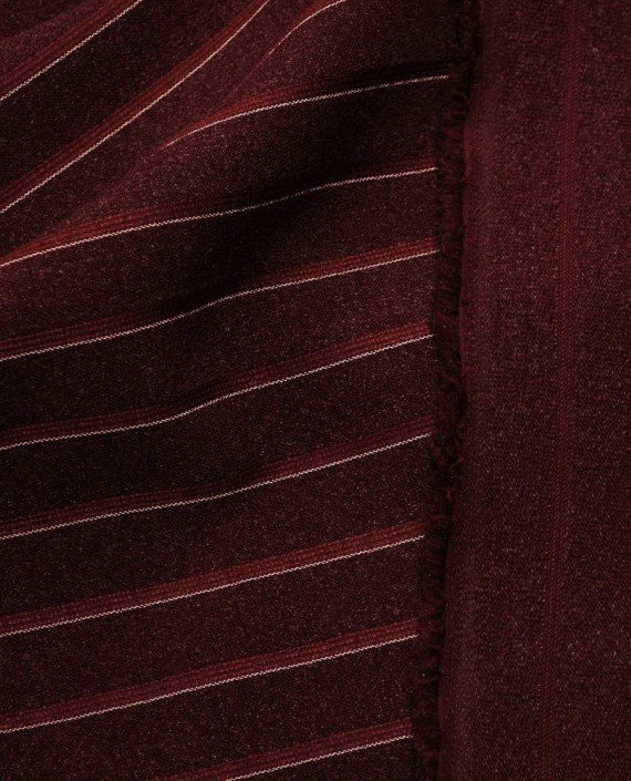 Ткань Костюмная 0551 цвет бордовый в полоску картинка 2