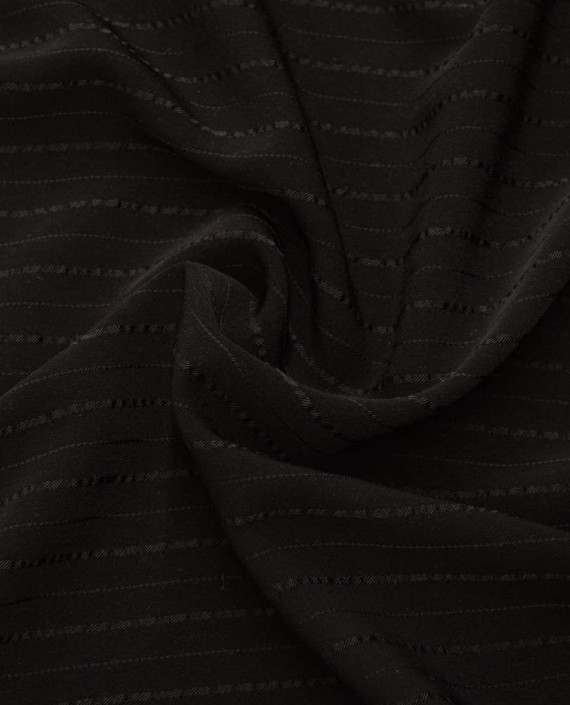 Ткань Костюмная 0554 цвет черный в полоску картинка
