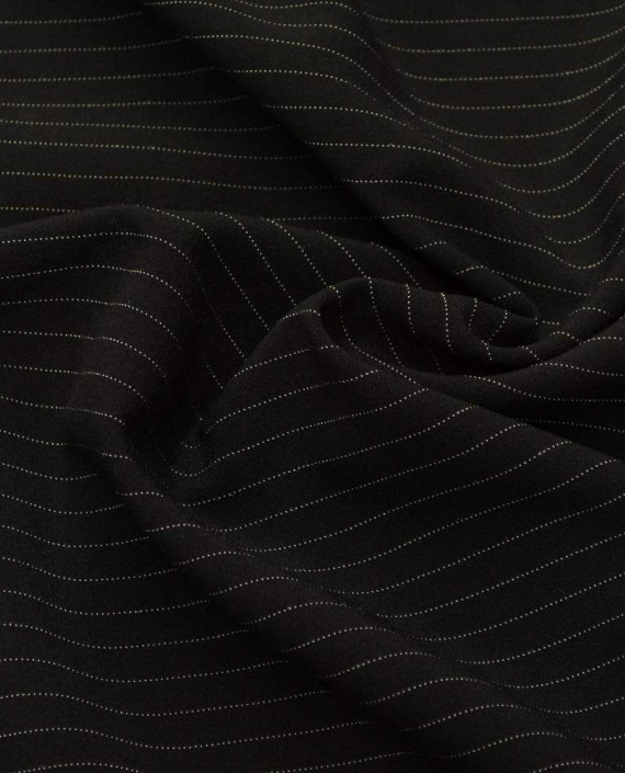 Ткань Костюмная 0556 цвет черный в полоску картинка