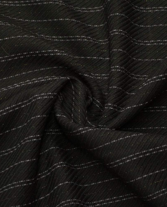 Ткань Костюмная 0558 цвет черный в полоску картинка
