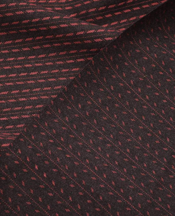 Ткань Костюмная 0562 цвет бордовый геометрический картинка 1