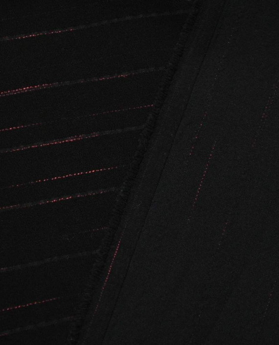 Ткань Костюмная 0576 цвет черный в полоску картинка 1