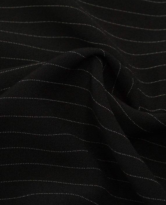 Ткань Костюмная 0584 цвет черный в полоску картинка