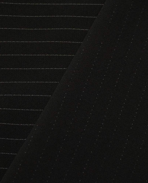 Ткань Костюмная 0584 цвет черный в полоску картинка 1