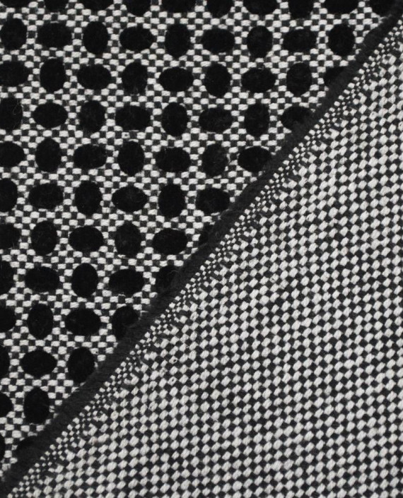 Ткань Пальтовая 0594 цвет серый в горошек картинка 1