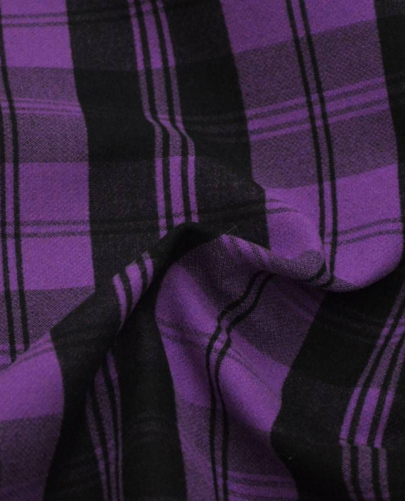 Ткань Пальтовая 0599 цвет фиолетовый в клетку картинка