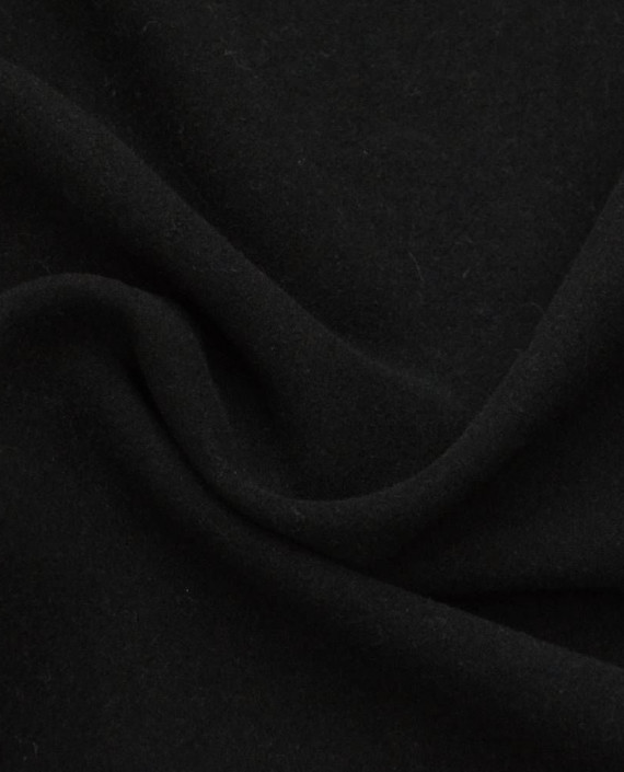 Последний отрез-1.5м Ткань Пальтовая  10637 цвет черный картинка 2