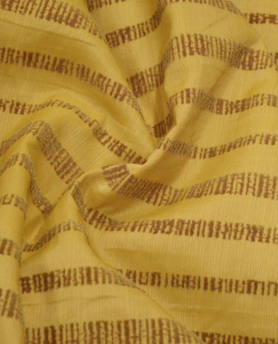 Ткань Портьерная 0671 цвет желтый полоска картинка