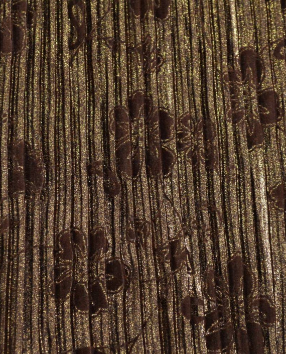 Ткань плиссе 0698 цвет коричневый цветочный картинка