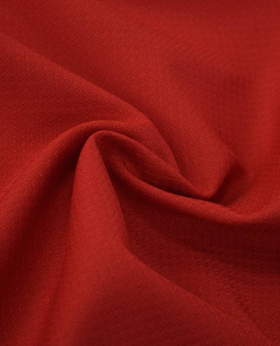 Ткань Костюмная Полиэстер 0793 цвет красный картинка