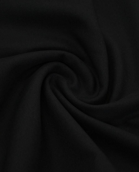 Ткань Костюмная Полиэстер 0808 цвет черный картинка 2