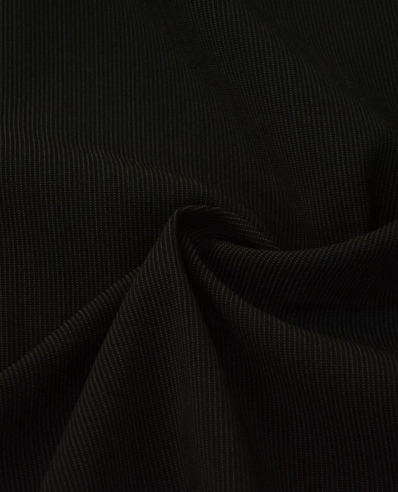 Ткань Костюмная Полиэстер 0900 цвет черный полоска картинка