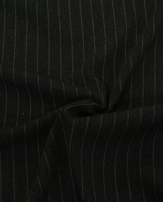 Ткань Костюмная Полиэстер 0904 цвет черный полоска картинка