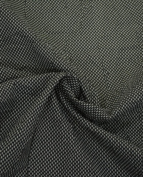Ткань Рубашечная Полиэстер 0908 цвет серый геометрический картинка