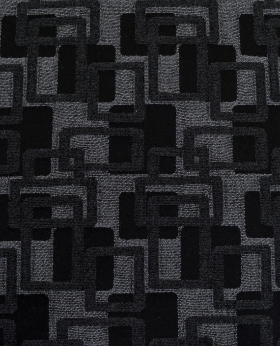 Ткань Пальтовая Полиэстер 0924 цвет серый геометрический картинка