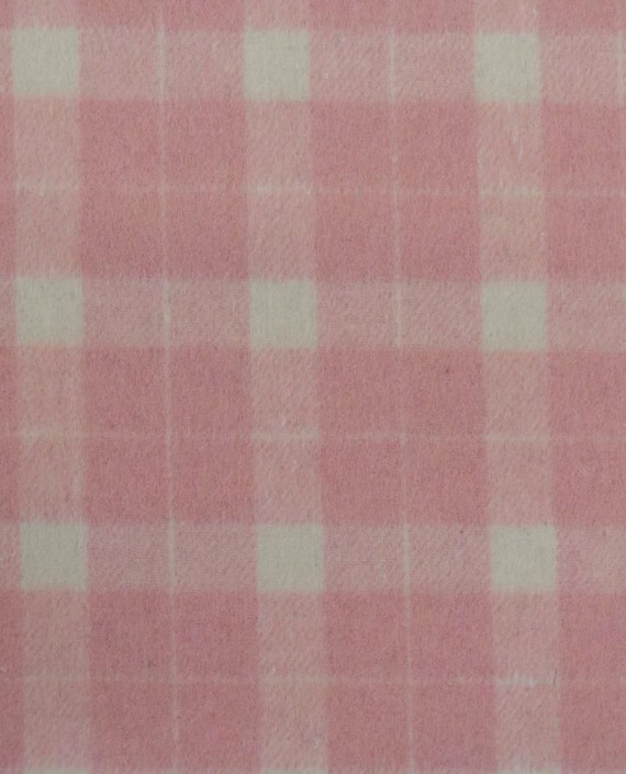 Ткань Пальтовая Полиэстер 0930 цвет розовый клетка картинка