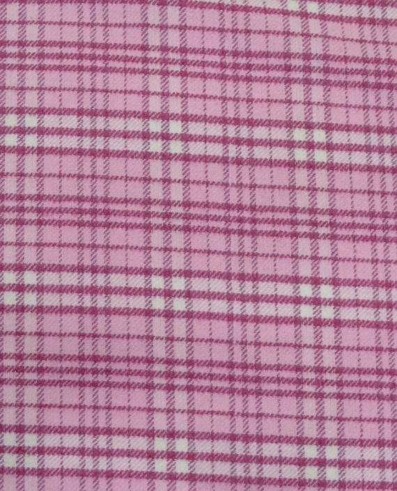 Ткань Пальтовая Полиэстер 0931 цвет розовый клетка картинка