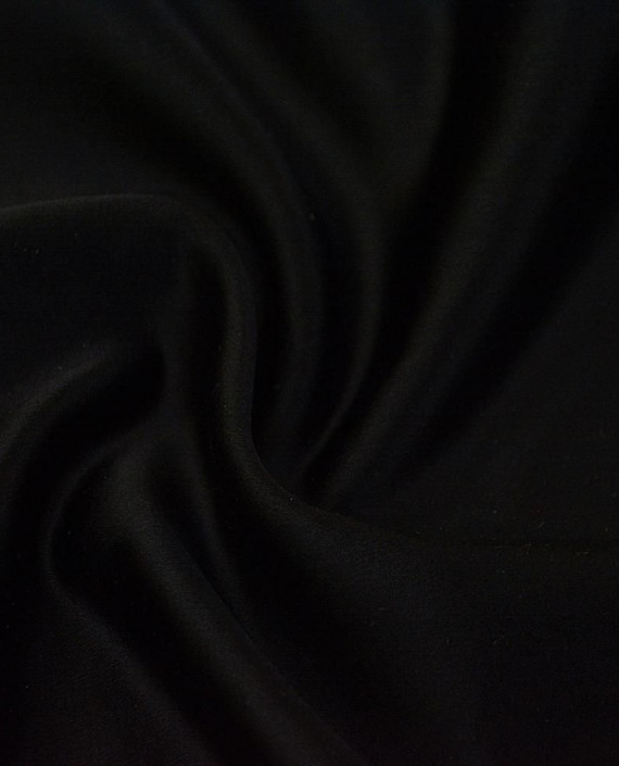 Костюмная Сатиновая Полиэстер 0955 цвет черный картинка