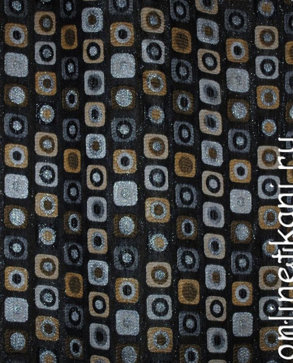 Ткань Портьерная "XXI век" 0101010 цвет черный геометрический картинка