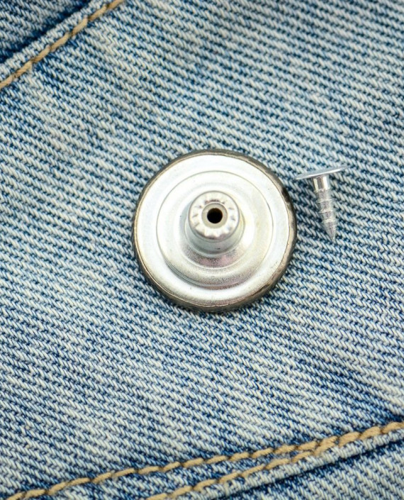Пуговица джинсовая 133 цвет серебро картинка 2