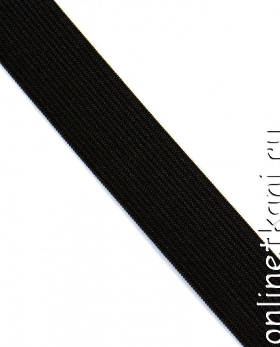 Резинка тканая  25 мм черная 059 цвет черный картинка