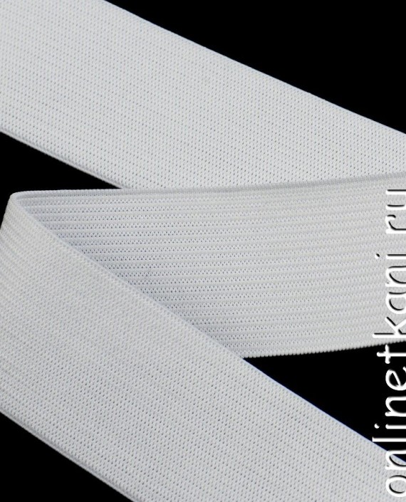 Резинка тканая 35 мм белая 068 цвет белый картинка 2