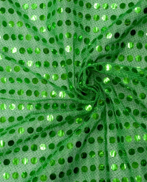 Сетка с пайетками 067 цвет зеленый в горошек картинка