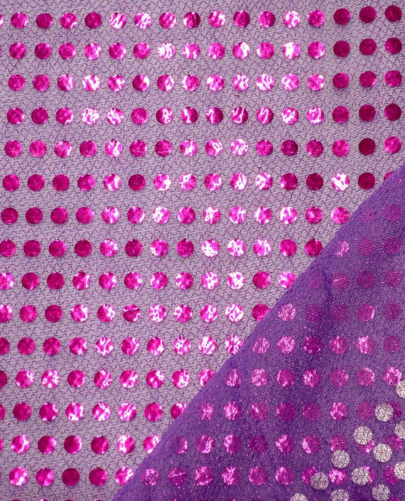 Сетка с пайетками 071 цвет фиолетовый в горошек картинка 1