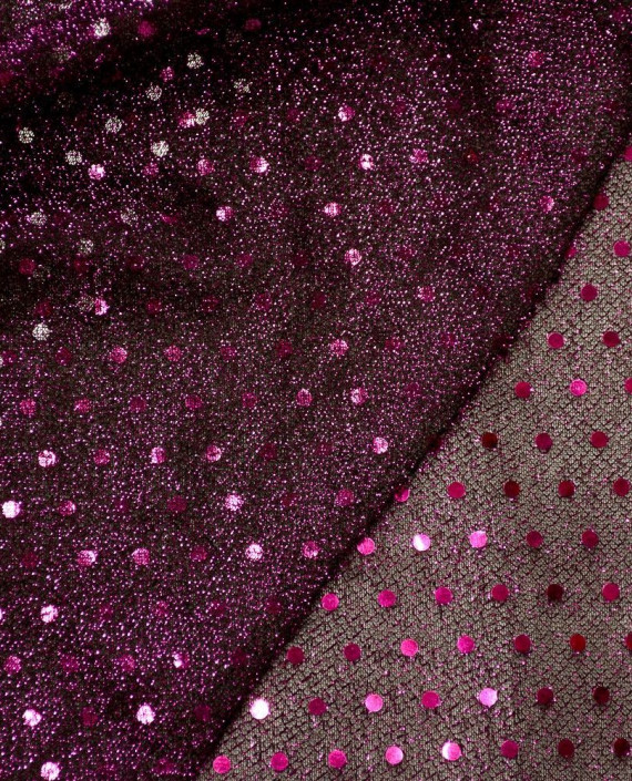 Сетка с пайетками 075 цвет фиолетовый в горошек картинка 1