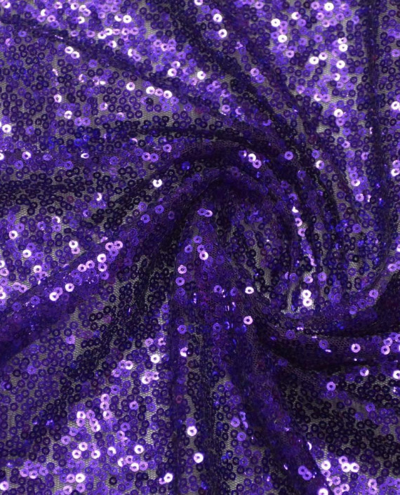 Ткань Сетка с пайетками 094 цвет фиолетовый картинка