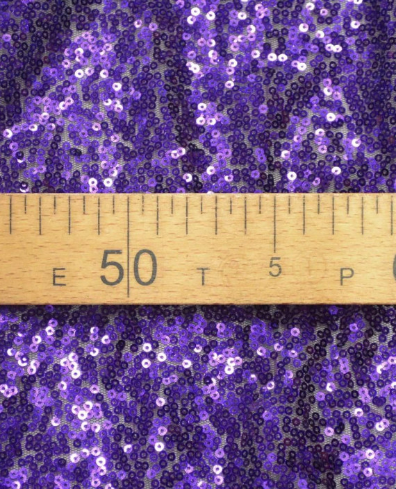 Ткань Сетка с пайетками 094 цвет фиолетовый картинка 2