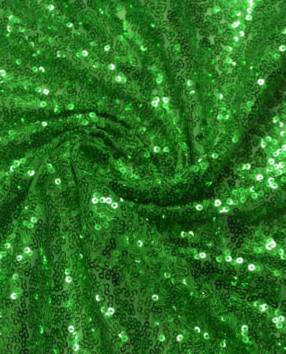 Ткань Сетка с пайетками 096 цвет зеленый картинка