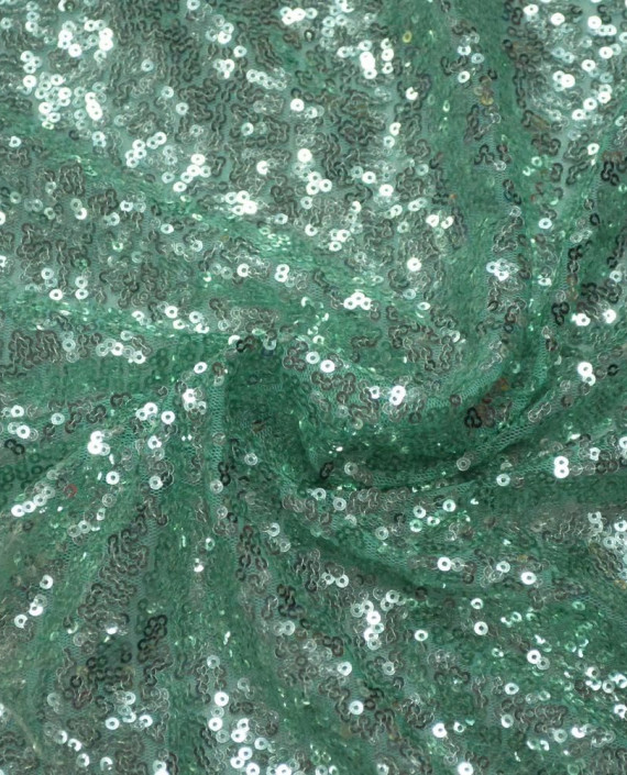 Ткань Сетка с пайетками 097 цвет зеленый картинка