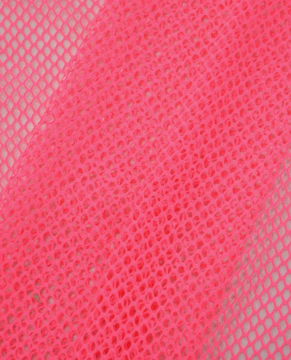Ткань Сетка Трикотажная 136 цвет розовый картинка 2