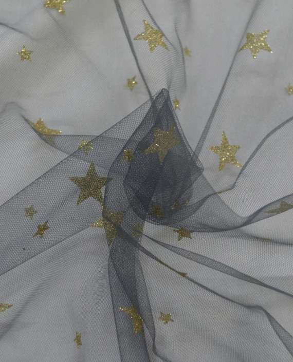 Ткань Сетка со звездами 148 цвет серый геометрический картинка
