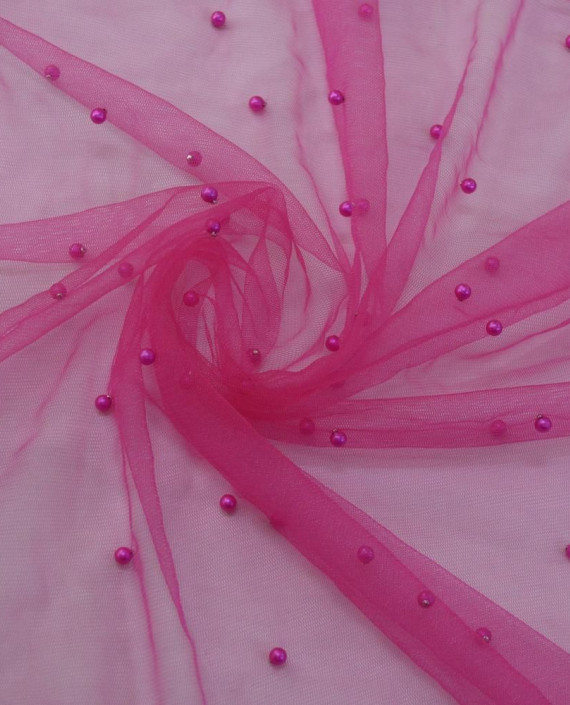 Сетка с бусами 170 цвет розовый картинка