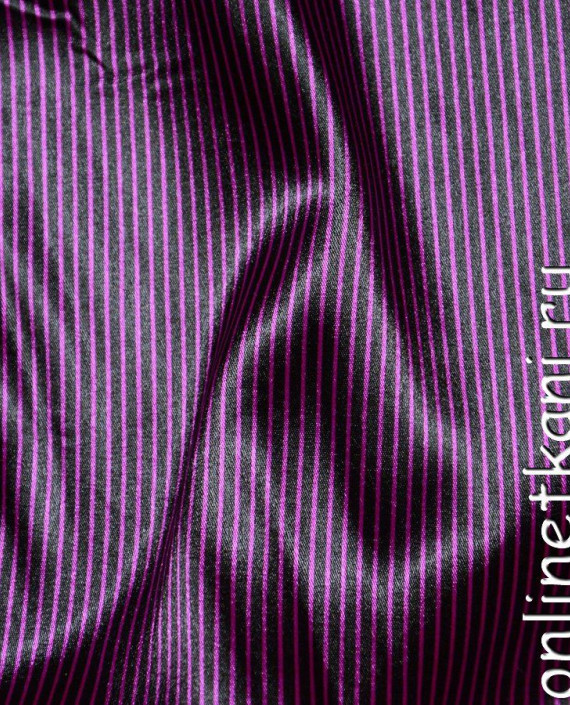 Ткань Атлас Принт 104 цвет фиолетовый в полоску картинка