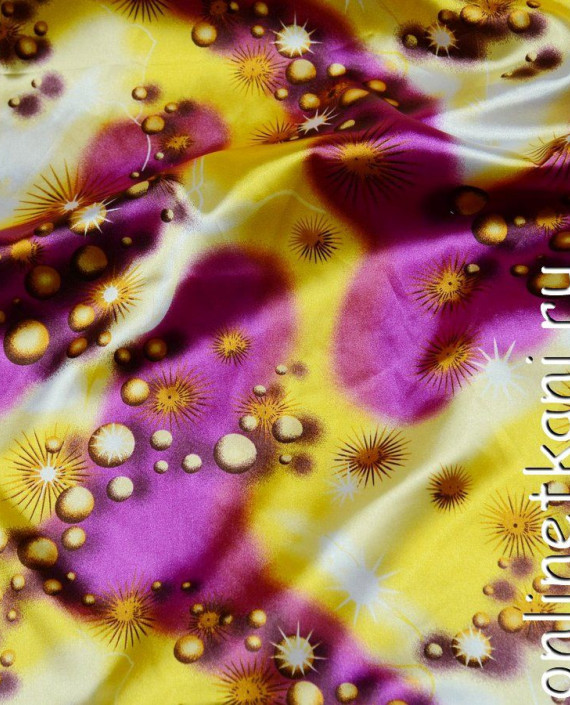 Ткань Атлас Принт 123 цвет разноцветный абстрактный картинка