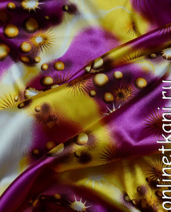 Ткань Атлас Принт 123 цвет разноцветный абстрактный картинка 2