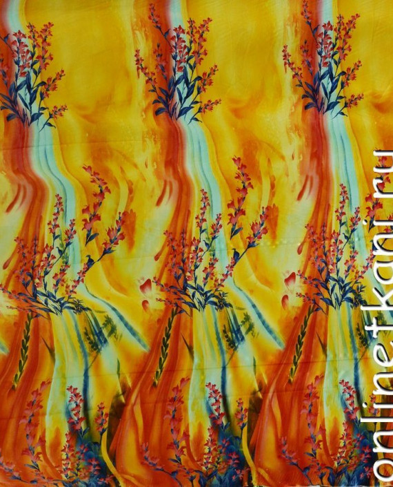 Ткань Атлас Принт 2 158 цвет разноцветный абстрактный картинка 1