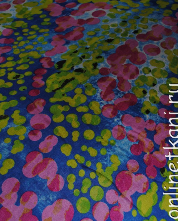 Ткань Шелк Шифон "Палитра" 0110 цвет разноцветный геометрический картинка 1