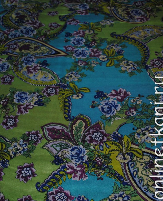 Ткань Шелк Шифон "Сады Лувра" 0118 цвет разноцветный абстрактный картинка