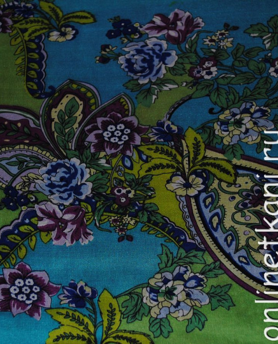 Ткань Шелк Шифон "Сады Лувра" 0118 цвет разноцветный абстрактный картинка 1
