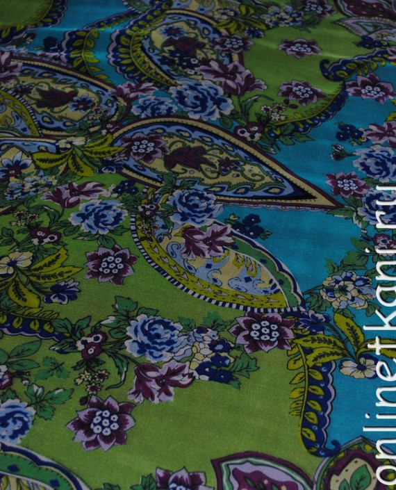 Ткань Шелк Шифон "Сады Лувра" 0118 цвет разноцветный абстрактный картинка 2