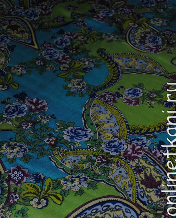 Ткань Шелк Шифон "Сады Лувра" 0118 цвет разноцветный абстрактный картинка 3