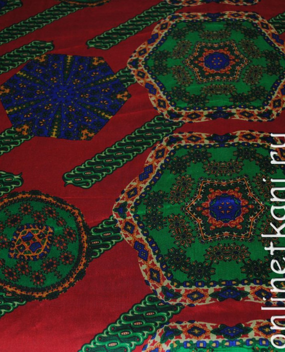Ткань Шелк Шифон "Византия" 0124 цвет разноцветный абстрактный картинка 1