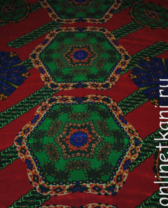 Ткань Шелк Шифон "Византия" 0124 цвет разноцветный абстрактный картинка 2