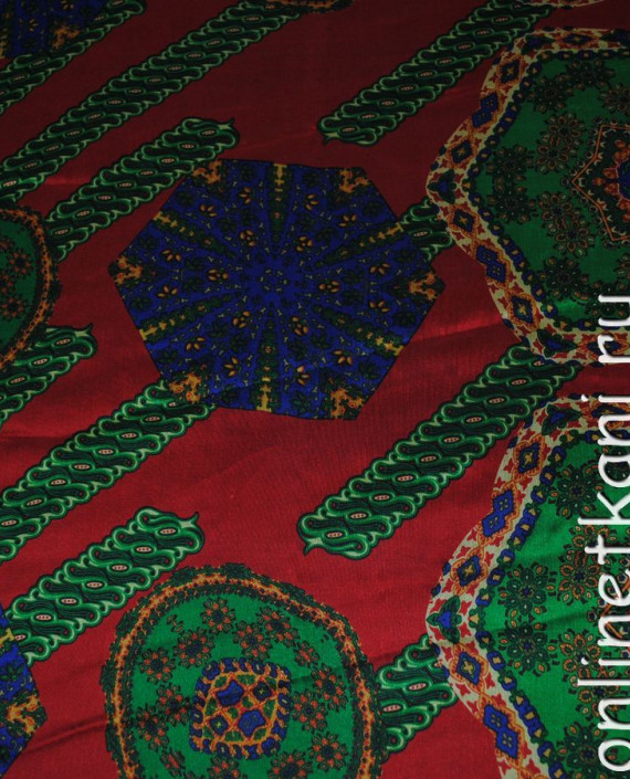 Ткань Шелк Шифон "Византия" 0124 цвет разноцветный абстрактный картинка 3