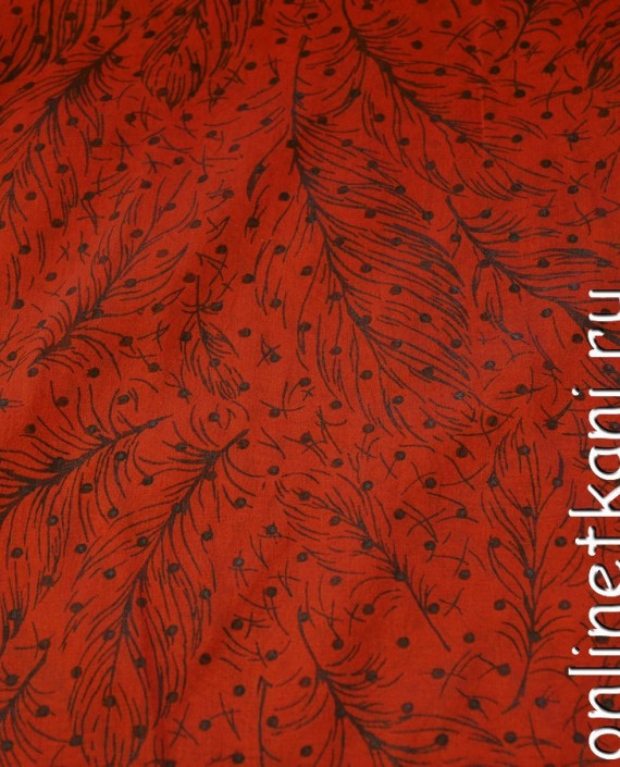 Ткань Шелк Крепдешин 0131 цвет красный в горошек картинка