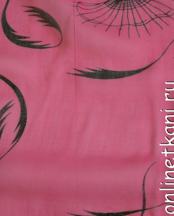 Ткань Шелк Крепдешин 0146 цвет розовый абстрактный картинка 1